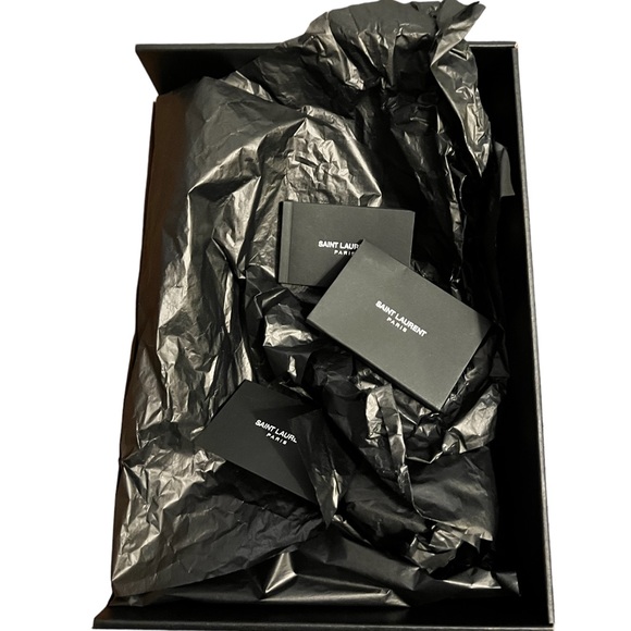 Saint Laurent Flip Top Shoe Box with Tissue and Authenticity Card and Book - Picture 6 of 8